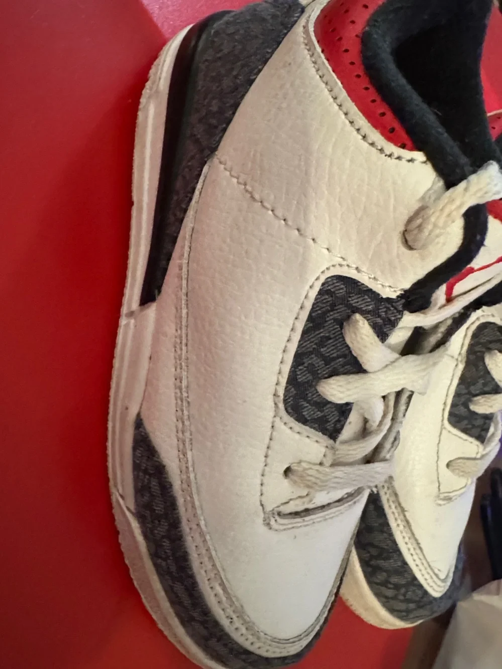 Kids Nike Air Jordan White and Gray Sneakers